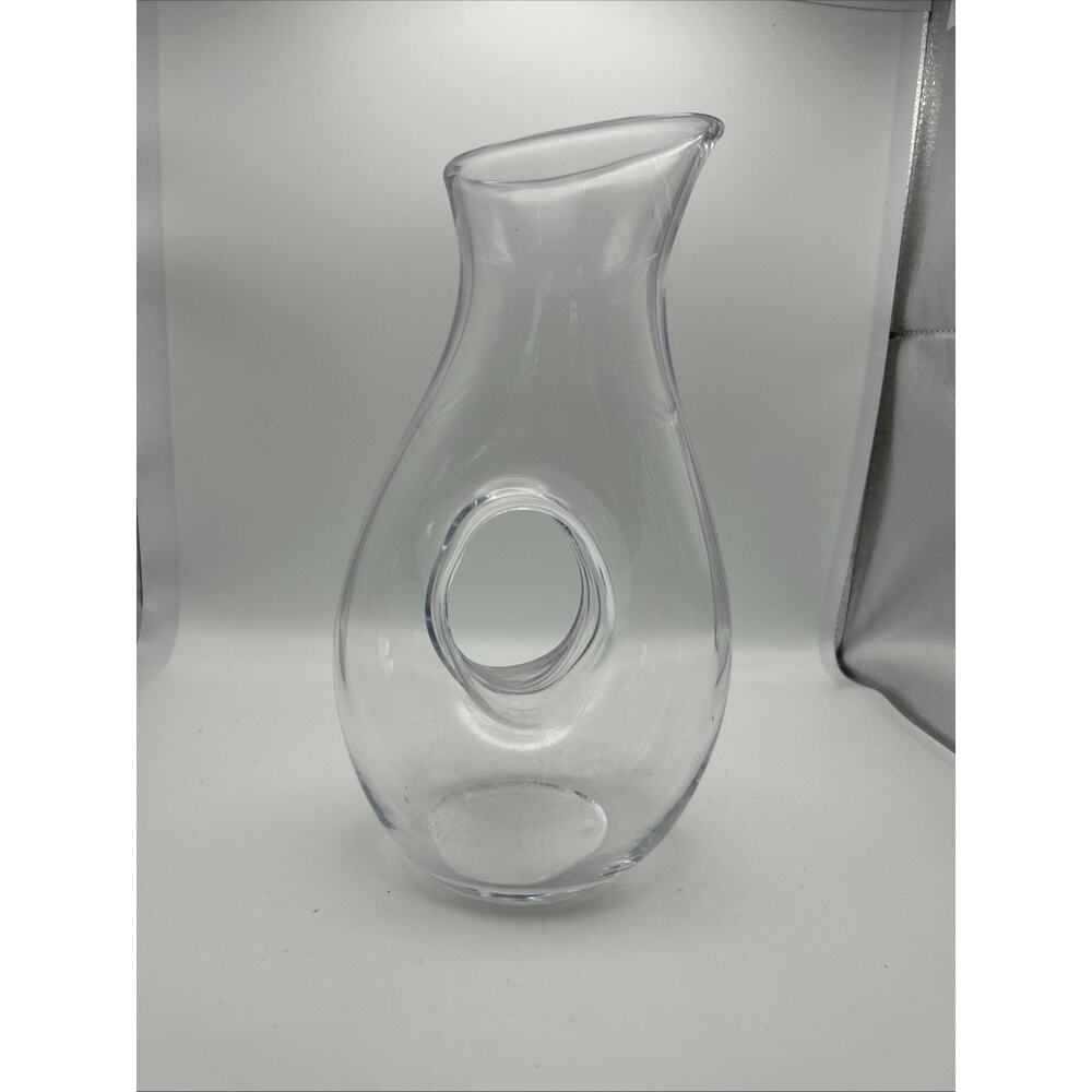 BADASH Poland Hand Blown Crystal 10" Pitcher - Signed